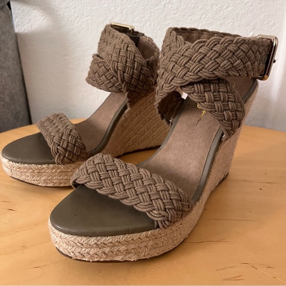 Jessica Simpson Platform Espadrille Sandal Crossover Strap Size 9.5 - Picture 2 of 13